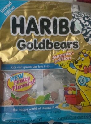Goldbears Peach, Cherry, Lime, Watermelon, Mango, Passion Fruit Gummi Candy, Goldbears