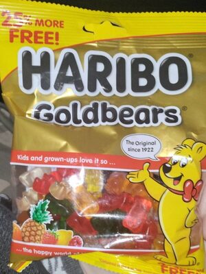 Goldbears Orange, Strawberry, Pineapple, Lemon, Raspberry Fruit Flavors Gummi Candy, Goldbears