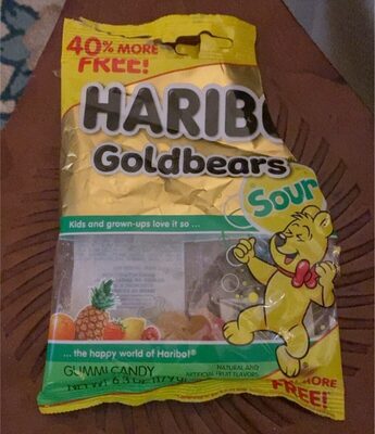 Goldbears Orange, Strawberry, Lemon, Pineapple, Raspberry Sour Gummi Candy, Goldbears
