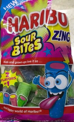 Sour Bites Gummi Candy, Strawberry Lemon, Lime Lemon, Watermelon Red Raspberry, Blue Raspberry Red Raspberry