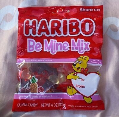 Pineapple, Cherry, Raspberry Be Mine Mix Gummi Candy, Pineapple, Cherry, Raspberry