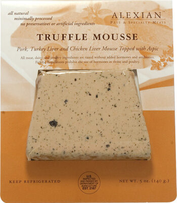 Pork, Turkey Liver And Chicken Liver Truffle Mousse, Pork; Turkey; Chicken