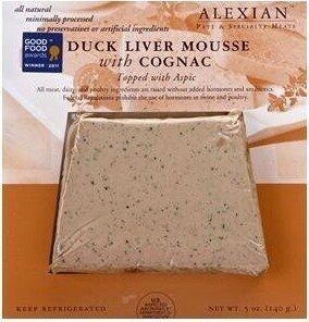 Alexian Duck Liver And Pork Mousse With Cognac, 5 Oz