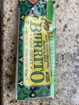Non-Dairy Gluten Free Burrito, Non-Dairy