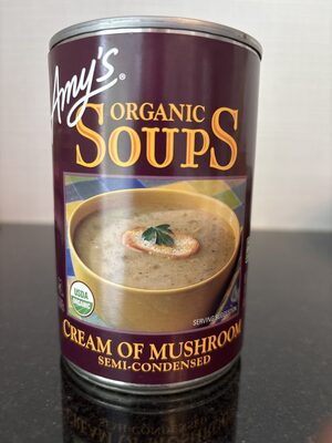 Cream Of Mushroom Semi-Condensed Organic Soups, Cream Of Mushroom