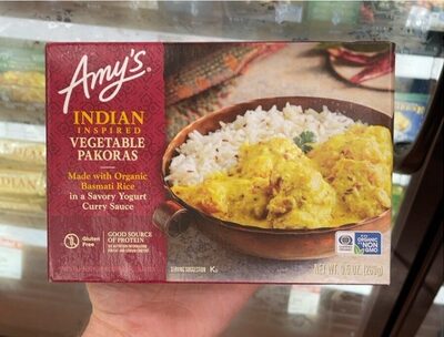Vegetable Pakoras Made With Organic Basmati Rice In A Savory Yogurt Curry Sauce, Vegetable Pakoras