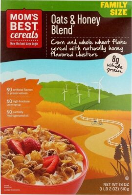 Oats & Honey Blend Corn And Whole Wheat Flake Cereal, Oats & Honey Blend
