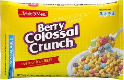 Berry Colossal Crunch, Sweetened Corn & Oat Cereal