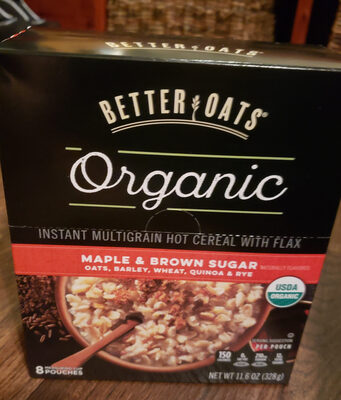 Organic Instant Multigrain Hot Cereal With Flax, Maple & Brown Sugar