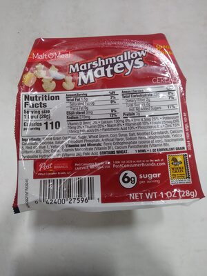 Marshmallow Mateys Cereal, Marshmallow Mateys