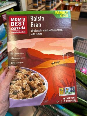 Raisin Bran Whole Grain Wheat And Bran Cereal With Raisins, Raisin Bran