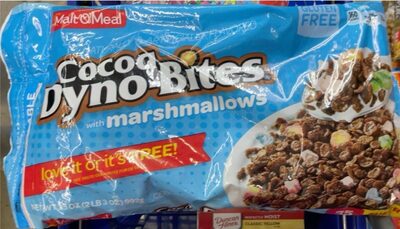 Cocoa Dyno-Bites Cereal With Marshmallows, Cocoa Dyno-Bites