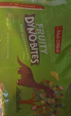 Fruity Dyno-Bites With Marshmallows Flavored Cereal, Fruity Dyno-Bites With Marshmallows