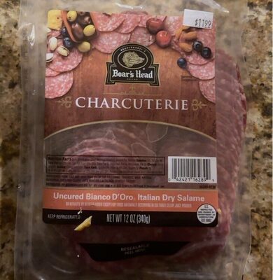 Uncured Bianco D'Oro Italian Dry Salame Charcuterie,, Uncured Bianco D'Oro Italian Dry Salame
