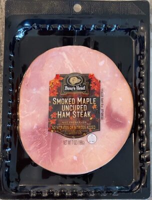 Smoked Maple Uncured Ham Steak, Smoked Maple Uncured