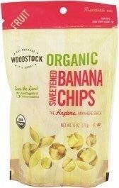 Organic Sweetened Banana Chips, Sweetened