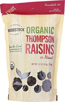 Organic Unsweetened Thompson Raisins, Unsweetened