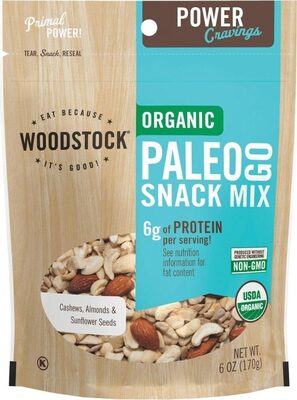 Cashews, Almonds & Sunflower Seeds Organic Paleo Go Snack Mix, Cashews, Almonds & Sunflower Seeds