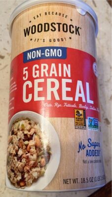 5 Grain Cereal Oats, Rye, Triticale, Barley, Golden Flax