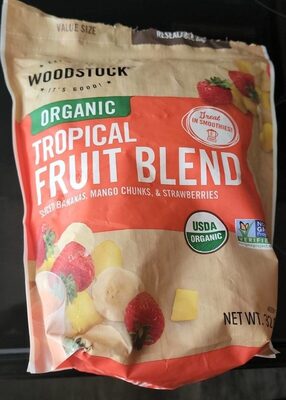 Tropical Fruit Blend Organic Sliced Bananas, Mango Chunks, & Strawberries, Tropical Fruit Blend