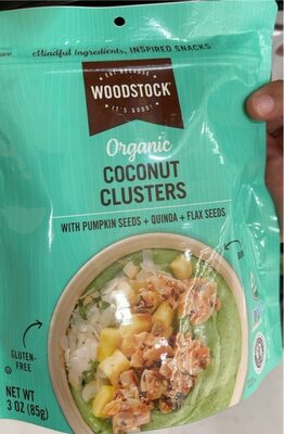 Coconut Organic Clusters With Pumpkin Seeds + Quinoa + Flax Seeds, Coconut