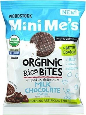 Milk Chocolate Coating Organic Rice Bites, Milk Chocolate