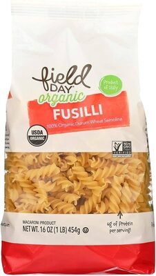 Organic Durum Wheat Semolina Macaroni Product, Fusilli