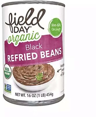 Vegetarian Black Organic Refried Beans, Vegetarian Black