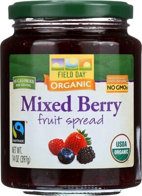 Mixed Berry Organic Fruit Spread, Mixed Berry