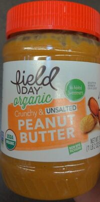 Crunchy & Unsalted Organic Peanut Butter, Crunchy & Unsalted