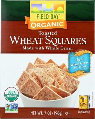 Toasted Wheat Organic Square Crackers, Toasted Wheat