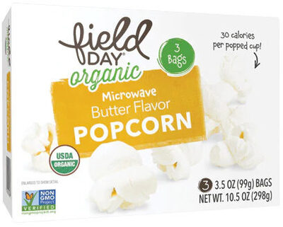 Butter Organic Popcorn, Butter