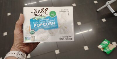 Light Butter Flavor Organic Microwave Popcorn, Light Butter