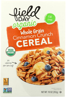 Cinnamon Crunch Whole Grain Organic Cereal, Cinnamon Crunch