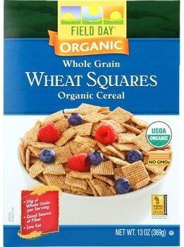 Wheat Squares Organic Whole Grain Cereal, Wheat Squares