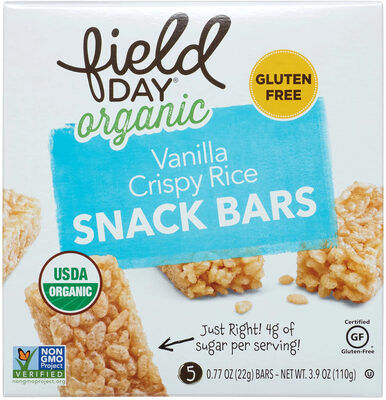 Vanilla Crispy Rice Organic Snack Bars, Vanilla Crispy Rice