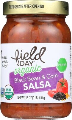 Black Bean & Corn Organic Salsa, Black Bean & Corn