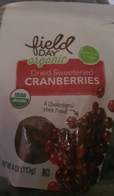 Organic Dried Sweetened Cranberries
