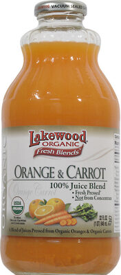 Orange & Carrot Fresh Pressed Juice Blend, Orange & Carrot