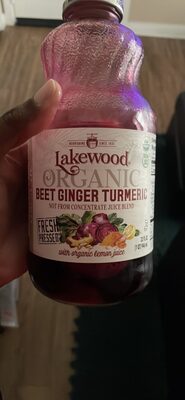 Beet Ginger Turmeric With Organic Lemon Fresh Pressed Juice, Beet Ginger Turmeric With Organic Lemon
