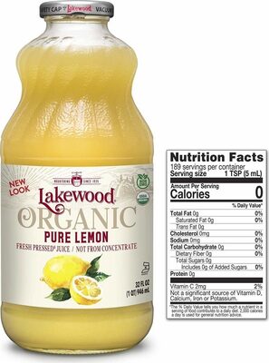 Pure Lemon Fresh Pressed Juice, Pure Lemon