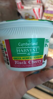Black Cherry Fruit On The Bottom Greek Nonfat Yogurt, Black Cherry