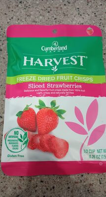 Freeze Dried Fruit Crisps, Sliced Strawberries