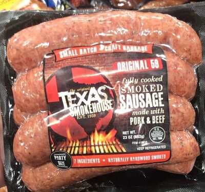 Original 59 Fully Cooked Smoked Sausage Made With Pork & Beef, Original 59 Pork & Beef