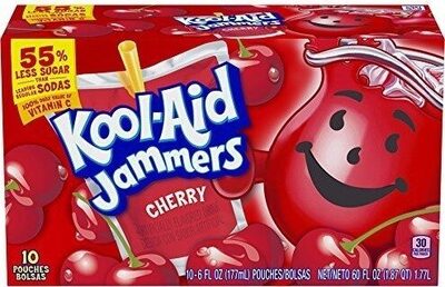Kool-Aid Jammers Cherry Flavored 10 ct Box, 6 fl oz Pouches