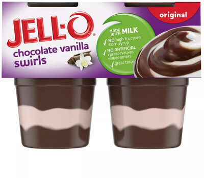 Chocolate Vanilla Swirls Pudding Snacks, Chocolate Vanilla Swirls