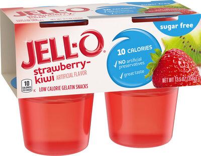 Strawberry Kiwi Low Calorie Gelatin Snacks, Strawberry Kiwi