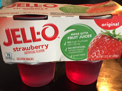 Strawberry Gelatin Snacks, Strawberry