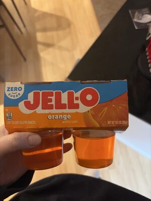 Orange Low Calorie Gelatin Snacks, Orange