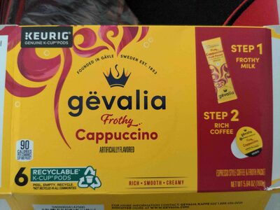 Cappuccino 100% Arabica Espresso Coffee K-Cup Pods, Cappuccino